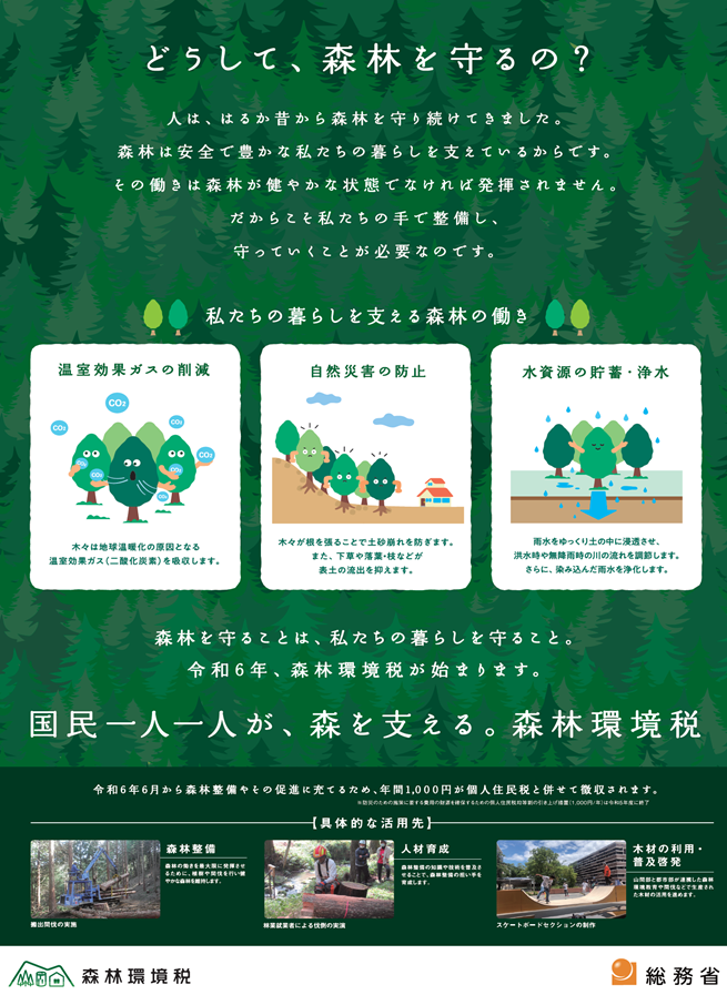 写真：森林環境税チラシ