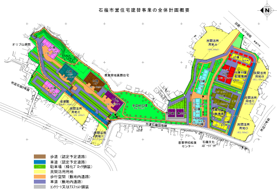 地図：石嶺市営住宅第4期（2）建替工事区域図