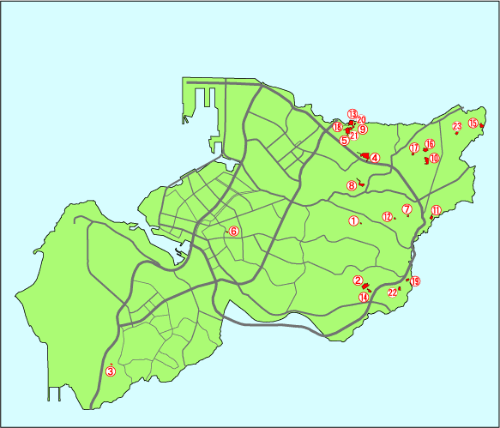 地図:建築協定認可地区