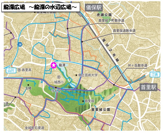 地図:龍潭広場周辺