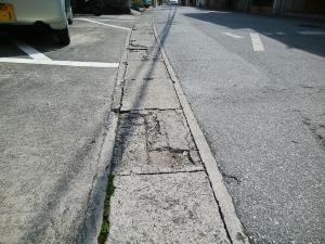 写真：安謝小学校北側線2（整備前）