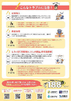 写真：「18歳から大人」啓発チラシ裏