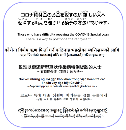 コロナ貸付金のお金を返すのが難しい人へ