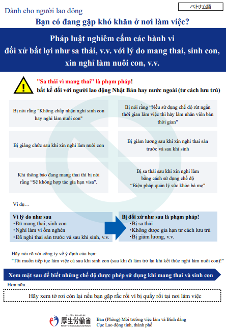 写真：リーフレット（ベトナム語）