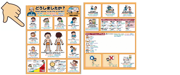 写真:7か国語のチラシ