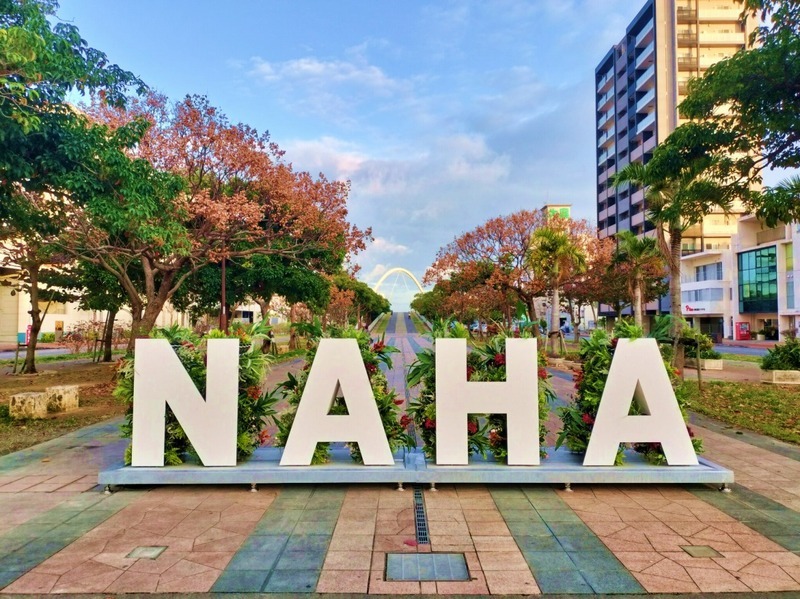 写真：「NAHA」造形花壇　全景