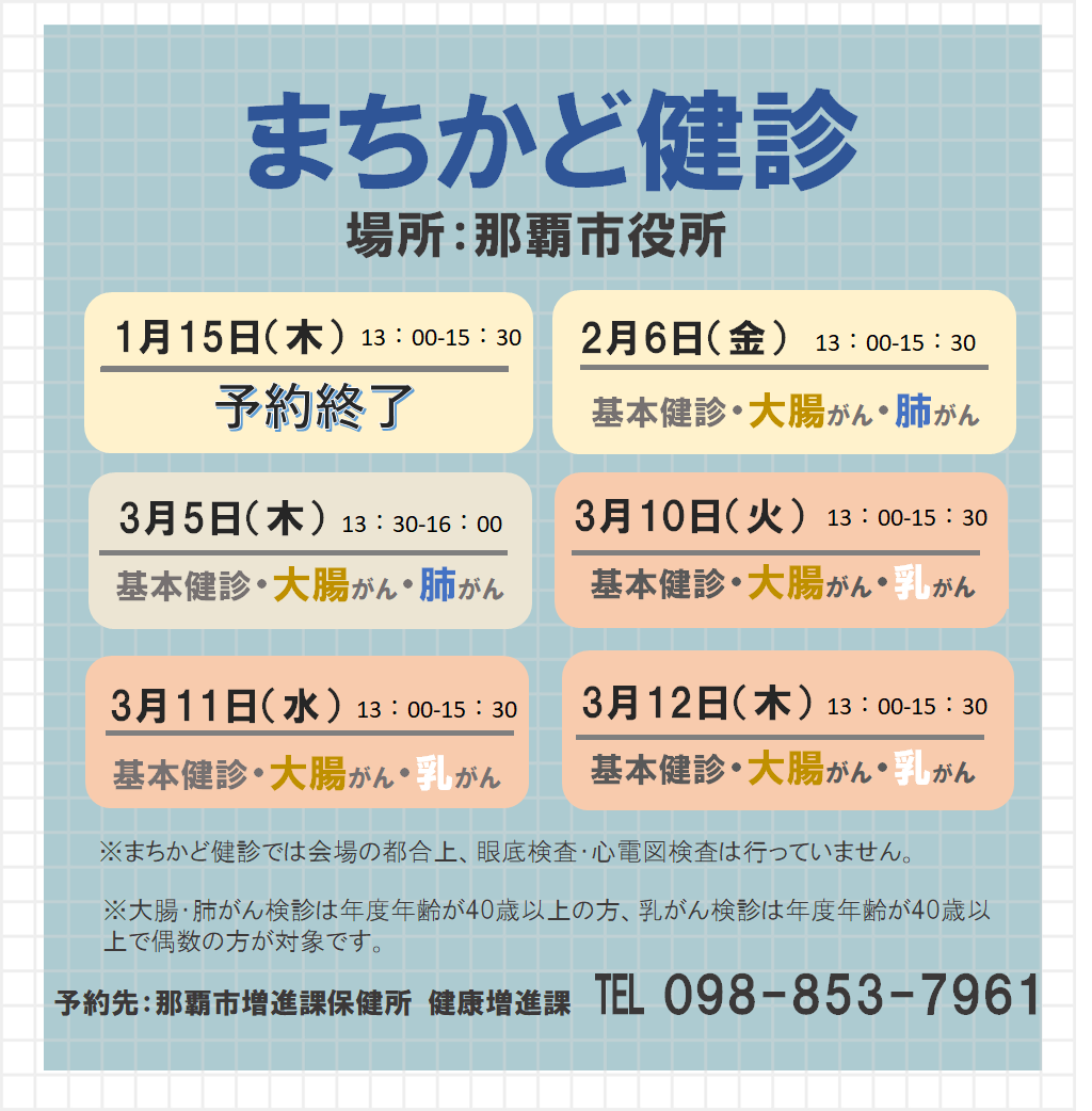 写真：まちかど健診チラシ