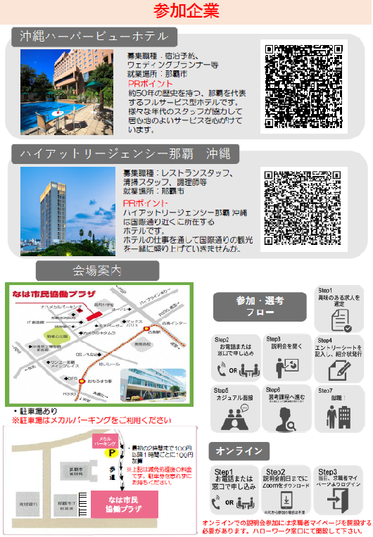 写真：カジュアル企業説明会・面接会チラシ　裏面