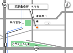 地図：本庁舎周辺