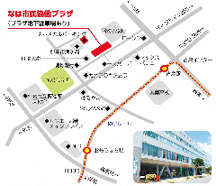 地図：なは市民協働プラザの周辺