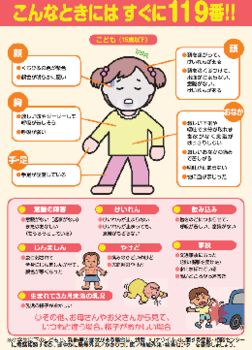 写真:小児の危険な症状 チラシ