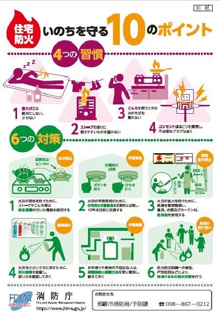 写真:住宅防火 いのちを守る10のポイント