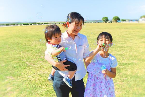 写真：ママさん消防士プライベートの様子