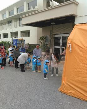 写真：濃煙体験の様子