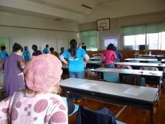 写真：がんじゅう体操の様子