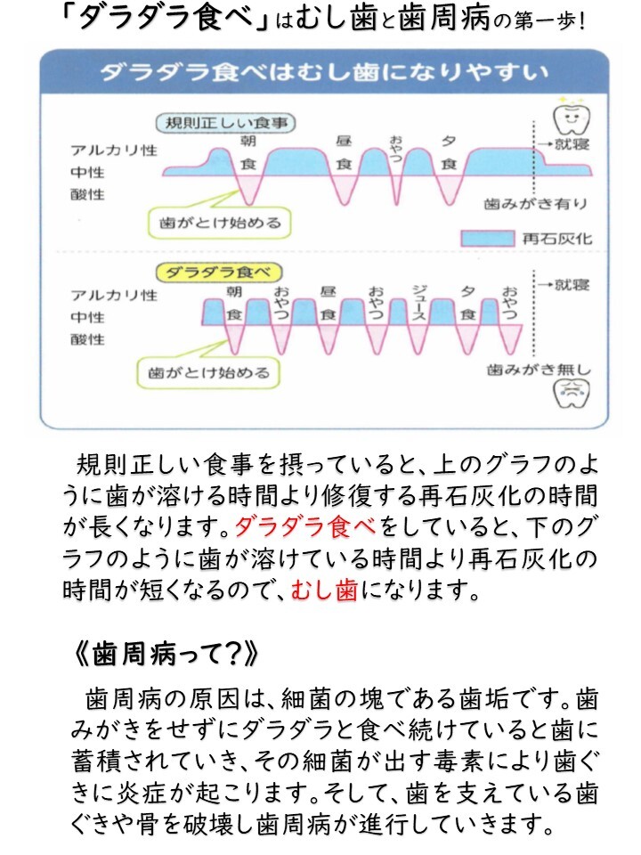 写真：むし歯と歯周病予防　チラシ
