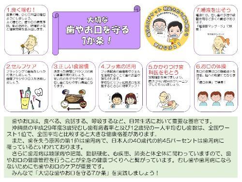 写真：大切な歯やお口を守る7か条！　リーフレット