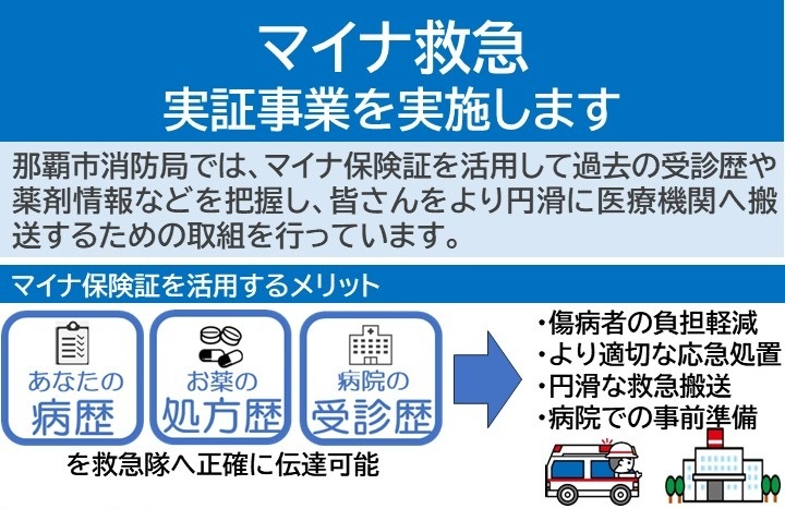 マイナ救急実証事業を実施します