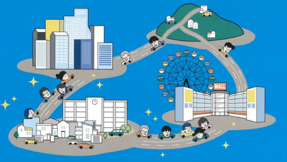 イラスト:自動車利用状況のイメージ