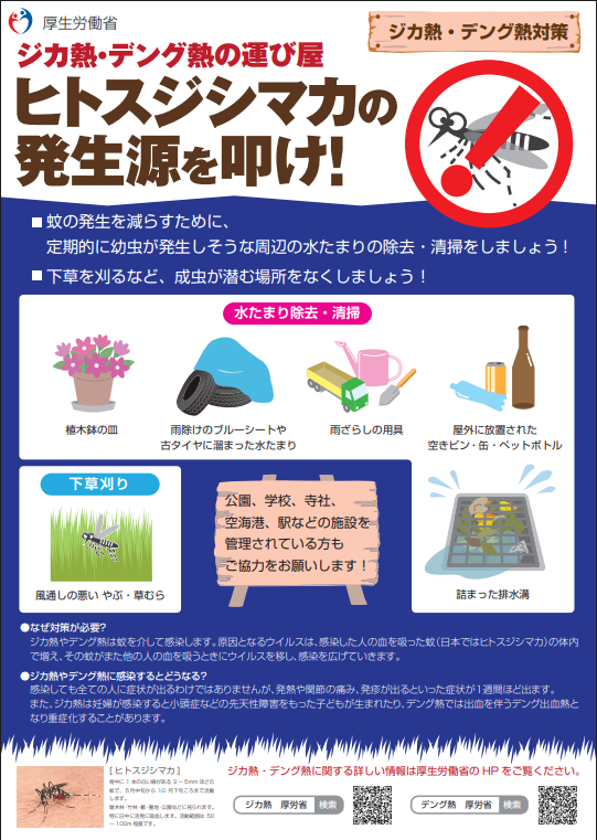 写真：ジカ熱・デング熱対策の呼びかけポスター2