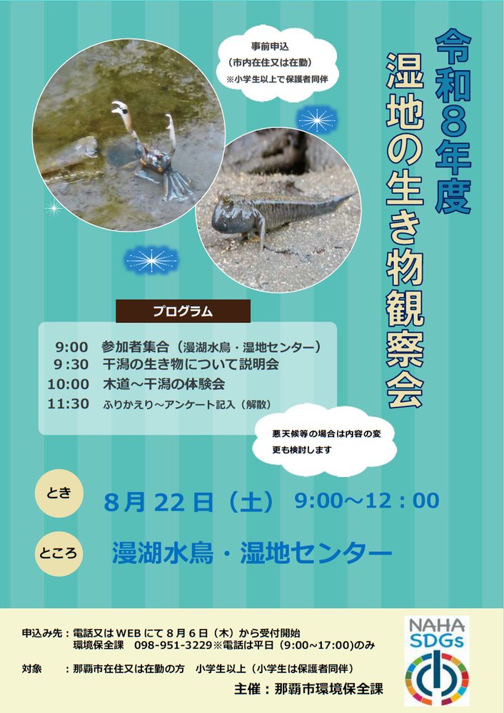 令和8年度湿地の生き物観察会