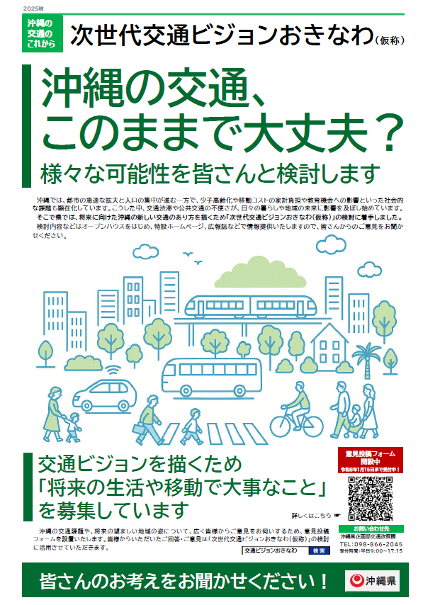 写真：次世代交通ビジョンおきなわ（仮称）チラシ