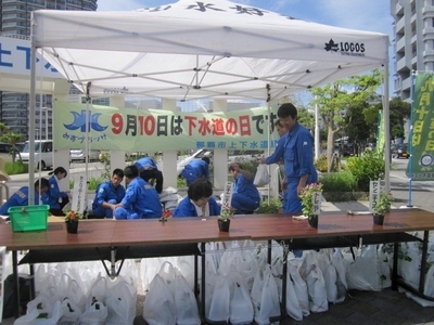 バガス・花の苗の配布