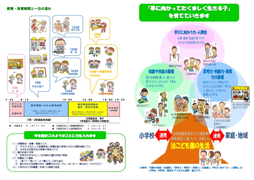 泊こども園のチラシ3