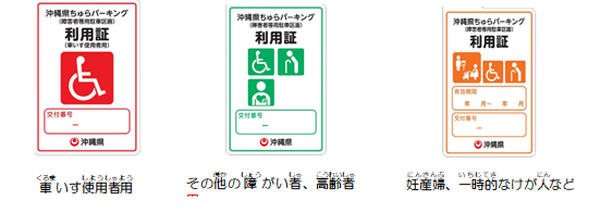 沖縄県ちゅらパーキング利用証