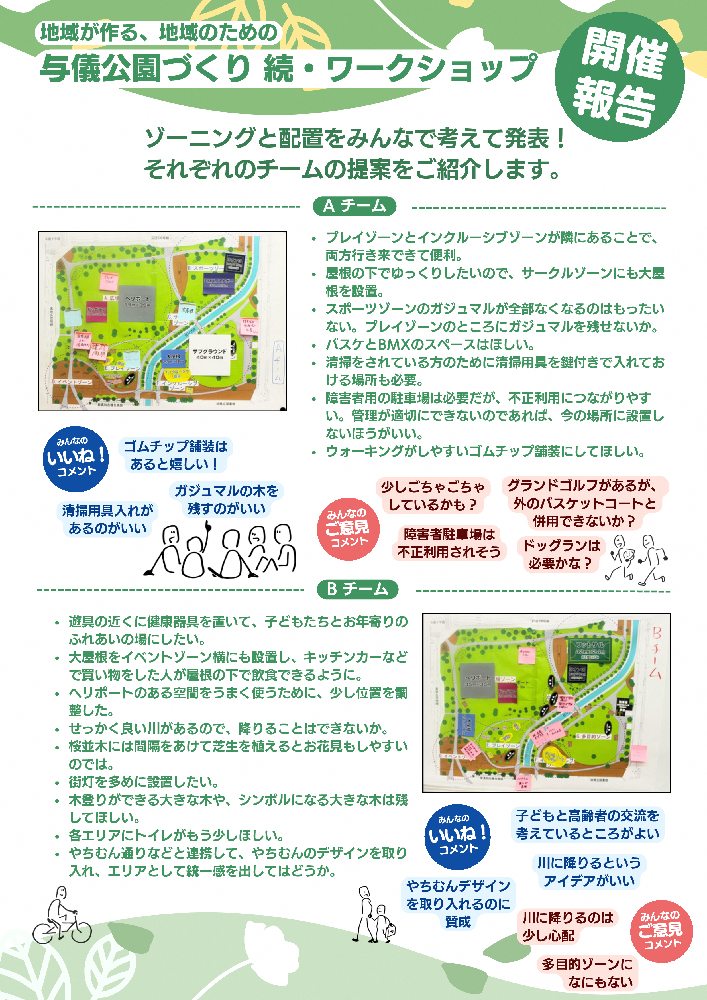 与儀公園づくり続・ワークショップ開催報告（３）