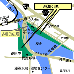 漫湖公園多目的広場地図